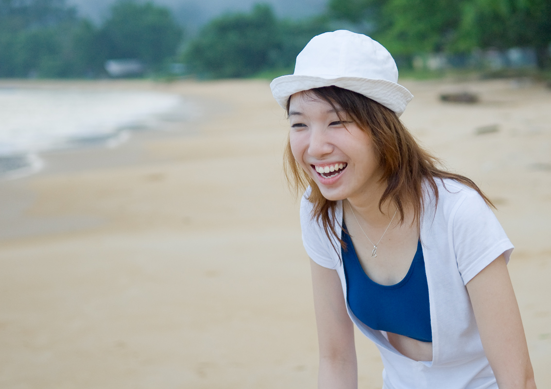 Naomi Tham at Pasir Pandek: Laughing